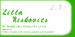 lilla miskovits business card